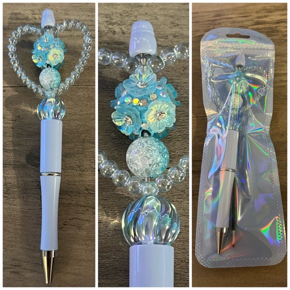 Heart beaded pen - Picture 1 of 4